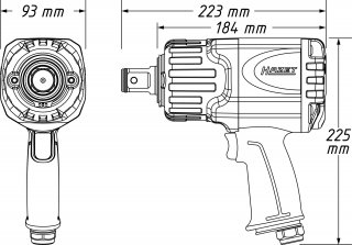 HAZET Twin Turbo Schlagschrauber 9014TT ∙ Lösemoment maximal [Nm]: 4100 Nm ∙ 1 Zoll (25 mm) Vierkant massiv ∙ Hochleistungs-Dopp Bild 5
