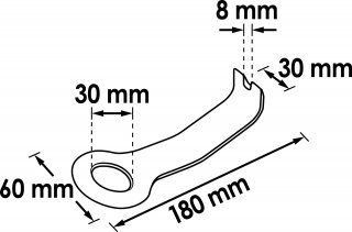 VIGOR Lösehebel und Cliplöser mit Zugöse ∙ V2492 ∙ 30 mm Bild 2