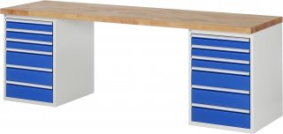 Werkbank 7515A3 | B2500xT700xH890mm | 12xSchublade-TA Bild 1