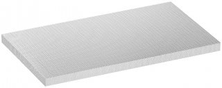 VIGOR Edelstahl-Arbeitsplatte ∙ klein ∙ V6000-0861-X ∙ L x B x H: 861 mm x 500 mm x 40 mm Bild 1
