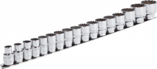 VIGOR Multiprofil Steckschlüsseleinsatz Satz ∙ V1898 ∙ 1/2 Zoll (12,5 mm) Vierkant hohl ∙ Multiprofil ∙ 17-teilig ∙ 10 – 32 ∙ An Bild 2