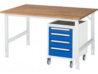 Arbeitstisch Tom höhenverstellbar - KM10 | B1500xT800xH760-1080mm | B-Platte-25mm Bild 1