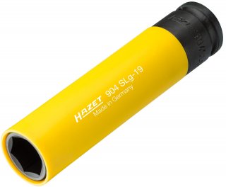 HAZET Schlag- | Maschinenschrauber Steckschlüsseleinsatz ∙ extralang 904SLG-19 ∙ 1/2 Zoll (12,5 mm) Vierkant hohl ∙ Außen Sechska Bild 4