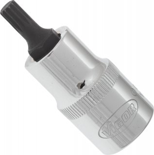 VIGOR Innenvielzahn Schraubendreher-Einsatz ∙ XZN ∙ V2095 ∙ 1/2 Zoll (12,5 mm) Vierkant hohl ∙ Innen Vielzahn Profil XZN ∙ SW M6 Bild 2