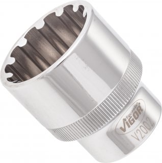 VIGOR Multiprofil Steckschlüsseleinsatz ∙ V2002 ∙ 1/2 Zoll (12,5 mm) Vierkant hohl ∙ Multiprofil ∙ SW 27 mm Bild 2