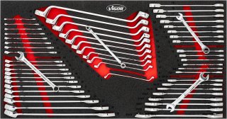 VIGOR Ring-Maul- | Doppelring- | Doppel-Maulschlüssel Satz ∙ für Series XL ∙ V6650N ∙ 58-teilig ∙ 6 x 7 – 30 x 32 mm ∙ 6 – 36 mm ∙ Bild 3