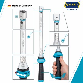 HAZET Drehmomentschlüssel mit DAkkS-Kalibrierschein 5292-3CTCAL ∙ Drehmomentbereich min-max: 40 – 200 Nm ∙ Genauigkeit: 3% ∙ 14  Bild 5