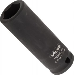 VIGOR Schlagschrauber Steckschlüsseleinsatz ∙ lang ∙ V5550L-18 ∙ 1/2 Zoll (12,5 mm) Vierkant hohl ∙ Außen Sechskant Profil ∙ SW  Bild 3