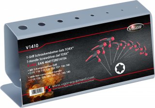 VIGOR T Schraubendreher Satz ∙ T-Griff ∙ V1410 ∙ Innen TORX® Profil ∙ 8-teilig ∙ T 9 – T 40 ∙ Anzahl Werkzeuge: 8 Bild 3