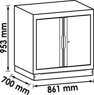 VIGOR Doppelflügeltür-Unterschrank ∙ extra tief ∙ V6000-02XD Bild 5