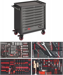 VIGOR Werkstattwagen Series XL ∙ Kunststoff-Arbeitsplatte ∙ mit Sortiment ∙ V4542 ∙ 375-teilig ∙ Anzahl Werkzeuge: 375 Bild 10