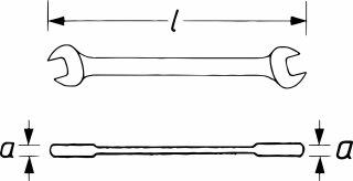 VIGOR Doppel-Maulschlüssel ∙ V1461N-8X9 ∙ Außen Sechskant Profil ∙ SW 8 x 9 mm Bild 2