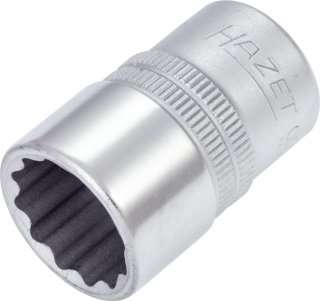 HAZET Steckschlüsseleinsatz 900AZ-11/16 ∙ 1/2 Zoll (12,5 mm) Vierkant hohl ∙ Außen Doppelsechskant-Tractionsprofil ∙ SW 11⁄16″ Bild 1
