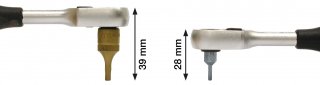 HAZET Umschaltknarre für Bits 2264-1 ∙ 5/16 Zoll (8 mm) Sechskant hohl ∙ Länge: 200 mm Bild 2