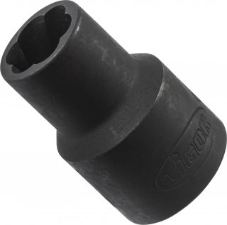 VIGOR Spiralnutenausdreher-Einsatz ∙ V2402 ∙ 1/2 Zoll (12,5 mm) Vierkant hohl ∙ Außen Schraubenausdreher Profil ∙ SW 11 mm Bild 2