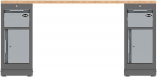 VIGOR Holz-Arbeitsplatte ∙ groß ∙ V6000-02036 ∙ L x B x H: 2036 mm x 500 mm x 40 mm Bild 6