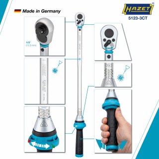 HAZET Drehmomentschlüssel mit DAkkS-Kalibrierschein 5123-3CTCAL ∙ Drehmomentbereich min-max: 60 – 320 Nm ∙ Genauigkeit: 3% ∙ 1/2 Bild 4