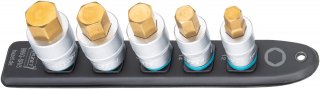 HAZET SmartRail ∙ Flexible Kunststoff-Steckleiste 986G-SR/5 ∙ 1/2 Zoll (12,5 mm) Vierkant hohl ∙ Innen Sechskant Profil ∙ 5-teil Bild 2