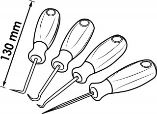 VIGOR Mini Haken Satz ∙ V4663 ∙ 4-teilig ∙ Anzahl Werkzeuge: 4 Bild 8