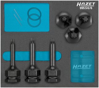 HAZET Schlag- | Maschinenschrauber Schraubendreher-Steckschlüsseleinsatz Satz 995S6/6 ∙ 1/2 Zoll (12,5 mm) Vierkant hohl | 24 mm A Bild 2