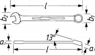 HAZET Knarren Ring-Maulschlüssel 606-13 ∙ Außen Doppelsechskant-Tractionsprofil ∙ SW 13 mm Bild 4