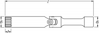 HAZET Glühkerzen Steckschlüssel 2530 ∙ 3/8 Zoll (10 mm) Vierkant hohl ∙ Außen Sechskant-Tractionsprofil ∙ SW 10 mm Bild 2