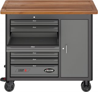 VIGOR Mobile Werkbank Series L ∙ mit Sortiment ∙ V4813/NKW ∙ 336-teilig ∙ Anzahl Werkzeuge: 336 Bild 14