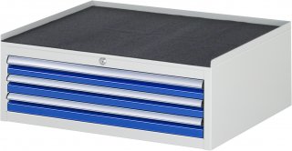 Schubladenschrank XL1.2 | B770xT650xH285mm | MT-Top-25mm | 3xSchublade-VA Bild 1