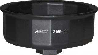 HAZET Ölfilterschlüssel 2169-11 ∙ 1/2 Zoll (12,5 mm) Vierkant hohl ∙ Außen 14-kant Profil ∙ SW 84 mm Bild 1