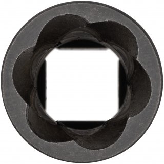 VIGOR Spiralnutenausdreher-Einsatz ∙ V2404N-19 ∙ 1/2 Zoll (12,5 mm) Vierkant hohl ∙ Außen Schraubenausdreher Profil ∙ SW 19 mm Bild 2