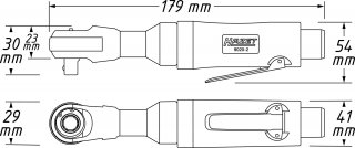 HAZET Ratschenschrauber 9020-2 ∙ 1/4 Zoll (6,3 mm) Vierkant massiv ∙ Länge: 179 mm Bild 3