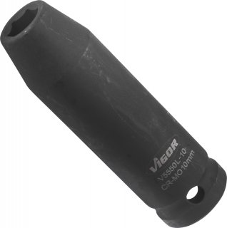 VIGOR Schlagschrauber Steckschlüsseleinsatz ∙ lang ∙ V5550L-10 ∙ 1/2 Zoll (12,5 mm) Vierkant hohl ∙ Außen Sechskant Profil ∙ SW  Bild 1