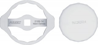 HAZET Ölfilterschlüssel 2169-14 ∙ 1/2 Zoll (12,5 mm) Vierkant hohl ∙ Außen 14-kant Profil ∙ SW 73 mm Bild 4