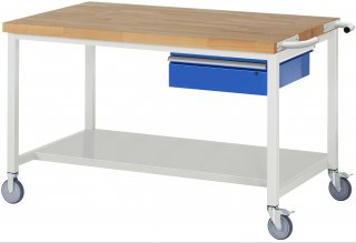 Fahrbare Werkbank 8001 | B1500xT900xH880-1080mm | Ablageboden-MT | 1xSchublade-TA Bild 1