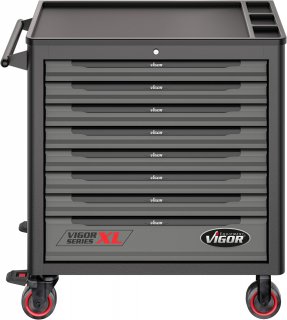 VIGOR Werkstattwagen Series XL ∙ Kunststoff-Arbeitsplatte ∙ mit Sortiment ∙ V5434 ∙ 499-teilig ∙ Anzahl Werkzeuge: 499 Bild 6
