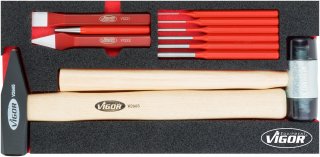 VIGOR Hammer- und Meißel Satz ∙ V5006 ∙ 11-teilig ∙ Anzahl Werkzeuge: 11 Bild 1