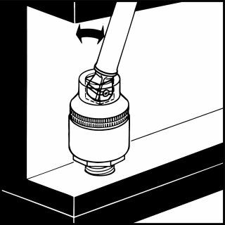HAZET Verlängerung ∙ schwenkbar 8822-3 ∙ 3/8 Zoll (10 mm) Vierkant hohl ∙ 3/8 Zoll (10 mm) Vierkant massiv ∙ Länge: 74 mm Bild 2
