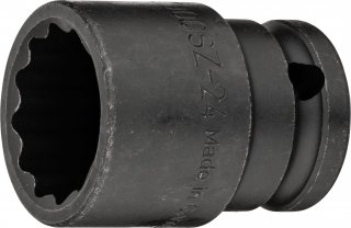 HAZET Schlag- | Maschinenschrauber Steckschlüsseleinsatz 900SZ-24 ∙ 1/2 Zoll (12,5 mm) Vierkant hohl ∙ Außen Doppelsechskant-Trac Bild 1