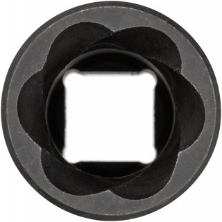 VIGOR Spiralnutenausdreher-Einsatz ∙ V2404N-21 ∙ 1/2 Zoll (12,5 mm) Vierkant hohl ∙ Außen Schraubenausdreher Profil ∙ SW 21 mm Bild 2