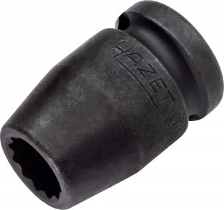 HAZET Schlag- | Maschinenschrauber Steckschlüsseleinsatz 900SZ-12 ∙ 1/2 Zoll (12,5 mm) Vierkant hohl ∙ Außen Doppelsechskant-Trac Bild 1