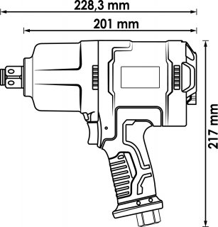 VIGOR Schlagschrauber ∙ V6899N ∙ Lösemoment maximal [Nm]: 2300 Nm ∙ 3/4 Zoll (20 mm) Vierkant massiv ∙ Hochleistungs-Doppelhamme Bild 7