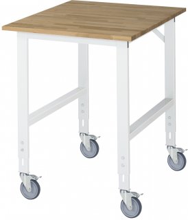 Fahrbarer Arbeitstisch (HV) Tom (4 LR) | B750xT1000xH910-1230mm | B-Platte-25mm Bild 1