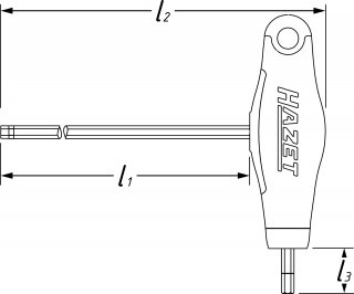 HAZET Schraubendreher ∙ mit T-Griff 829KKT-T25 ∙ Innen TORX® Profil ∙ SW T25 Bild 2