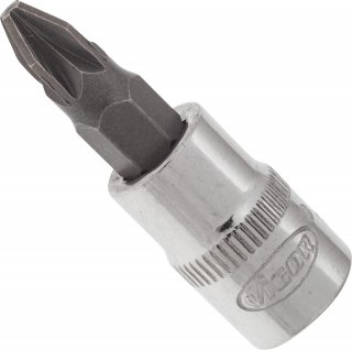 VIGOR Pozidriv Schraubendreher-Einsatz ∙ V2440N ∙ 1/4 Zoll (6,3 mm) Vierkant hohl ∙ Pozidriv Profil PZ ∙ SW PZ2 Bild 2