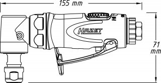 HAZET Stabschleifer ∙ abgewinkelt 9032N-5 ∙ Länge: 155 mm Bild 4