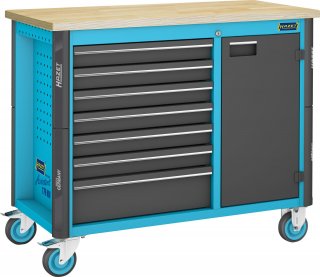HAZET Werkbank ∙ fahrbar Assistent 179NW ∙ einzeln 179NW-7 ∙ L x B x H: 1150 mm x 600 mm x 964 mm ∙ Schubladen | flach: 6 x 81 x  Bild 1