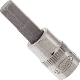 VIGOR Innensechskant Schraubendreher-Einsatz ∙ V2433N ∙ 1/4 Zoll (6,3 mm) Vierkant hohl ∙ Innen Sechskant Profil ∙ SW 6 mm Bild 2