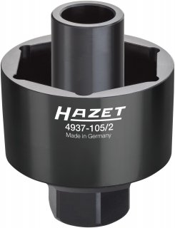 HAZET Nkw Achsmutter Steckschlüsseleinsatz Satz DAF ∙ RENAULT ∙ Volvo 4937-105/2 ∙ 1 Zoll (25 mm) Vierkant hohl ∙ Außen Sechskan Bild 2