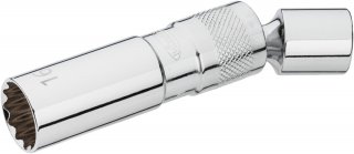 VIGOR Zündkerzen-Einsatz ∙ V7002-16 ∙ 3/8 Zoll (10 mm) Vierkant hohl ∙ Außen Doppelsechskant Profil ∙ SW 16 mm Bild 3