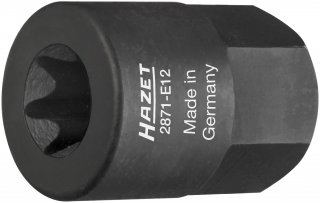 HAZET Turbolader / Krümmer Einsatz 2871-E12 ∙ 17 mm Außen-Sechskant ∙ Außen TORX® Profil ∙ SW E12 Bild 1
